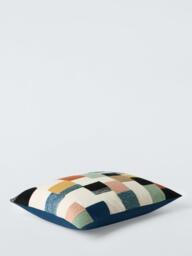 John Lewis Embroidered Patchwork Cushion, Multi - thumbnail 3