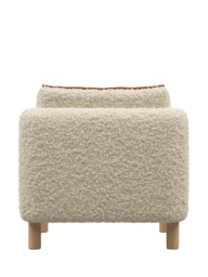 Cozmo Cozy Armchair, Cream Fleece Brick Piping - thumbnail 5