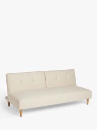 John Lewis ANYDAY Clapton Fixed Back Sofa Bed, Light Leg