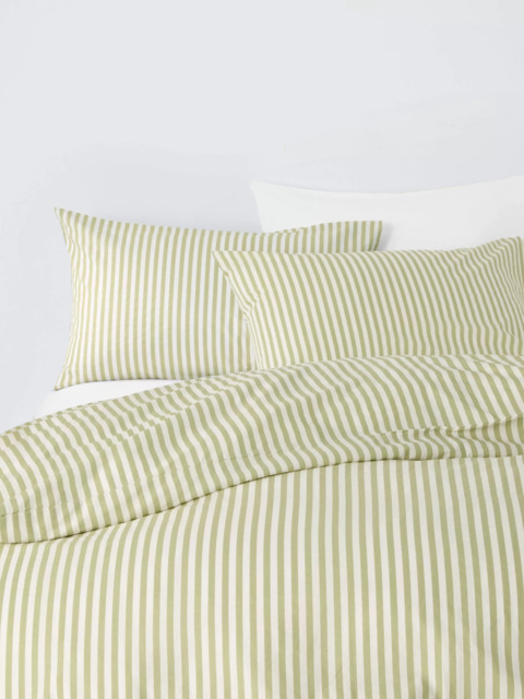 John Lewis Ava Cotton Percale Stripe Duvet Cover Set - image 1