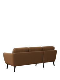 John Lewis Arlo LHF Chaise Leather Sofa, Dark Leg - thumbnail 4