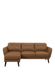 John Lewis Arlo LHF Chaise Leather Sofa, Dark Leg - thumbnail 5