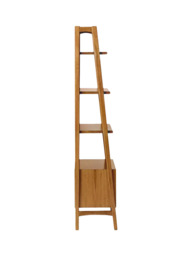 west elm Mid-Century Narrow Wood Bookcase with Drawer, Acorn - thumbnail 5