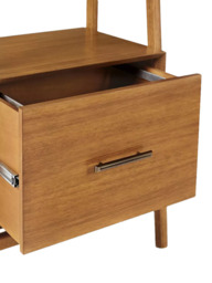 west elm Mid-Century Narrow Wood Bookcase with Drawer, Acorn - thumbnail 6