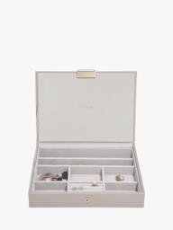 Stackers Classic Woven Lid Jewellery Box, Blush Pink - thumbnail 3