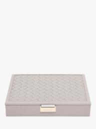 Stackers Classic Woven Lid Jewellery Box, Blush Pink - thumbnail 1