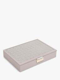 Stackers Classic Woven Lid Jewellery Box, Blush Pink - thumbnail 4