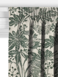 John Lewis Japonica Made to Measure Curtains or Roman Blind, Mrytle Green - thumbnail 3
