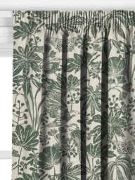 John Lewis Japonica Made to Measure Curtains or Roman Blind, Mrytle Green - thumbnail 2