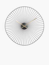 John Lewis Organic Shape Metal Analogue Wall Clock, 60cm, Black - thumbnail 1