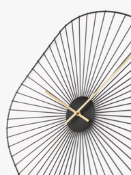 John Lewis Organic Shape Metal Analogue Wall Clock, 60cm, Black - thumbnail 2