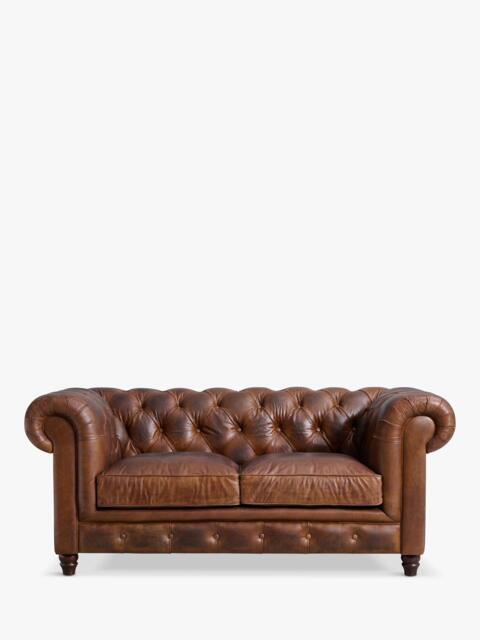 Halo Earle Chesterfield Medium 2 Seater Leather Sofa, London Leather - image 1