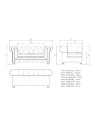 Halo Earle Chesterfield Medium 2 Seater Leather Sofa, London Leather - thumbnail 2