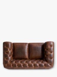 Halo Earle Chesterfield Medium 2 Seater Leather Sofa, London Leather - thumbnail 6
