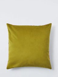 Morris & Co. Golden Lily Velvet Cushion, Ink - thumbnail 2