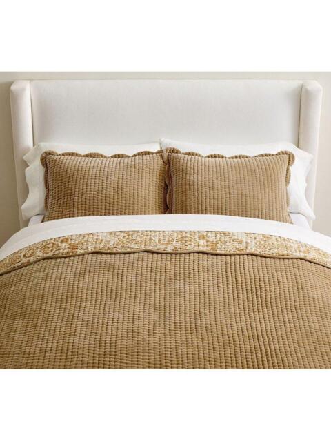 Pottery Barn Velvet Scallop Edge Reversible Bedspread - image 1