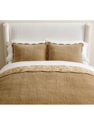 Pottery Barn Velvet Scallop Edge Reversible Bedspread - thumbnail 1