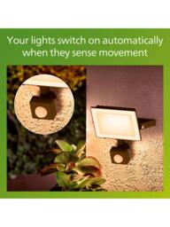 Philips Lois Motion Sensor 20W LED Outdoor Flood Light, Black - thumbnail 6