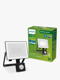Philips Lois Motion Sensor 20W LED Outdoor Flood Light, Black