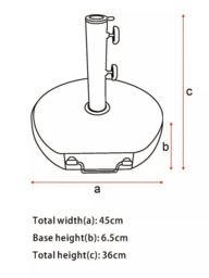 John Lewis Parasol Base Weight, Granite, 30kg - thumbnail 2
