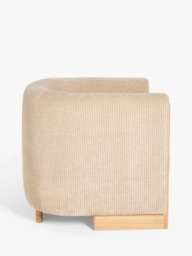 John Lewis Vila Tub Corduroy Armchair, Natural - thumbnail 6