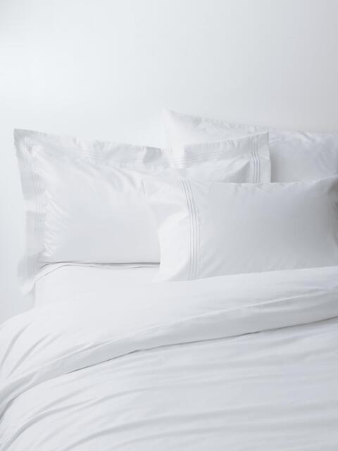 John Lewis Egyptian Cotton Sateen 1200 Thread Count Bedding, White - image 1