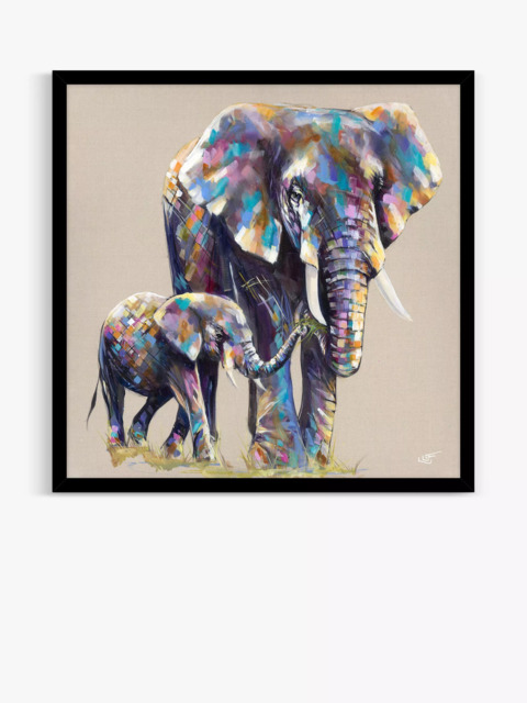 John Lewis Louise Luton 'Mama & Baby' Framed Print, 84.5 x 84.5cm, Multi - image 1
