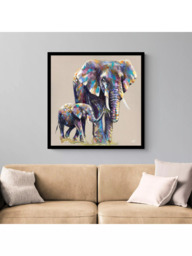 John Lewis Louise Luton 'Mama & Baby' Framed Print, 84.5 x 84.5cm, Multi - thumbnail 2