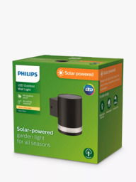 Philips Fyce Solar Powered Outdoor Wall Spot Light, Black - thumbnail 2