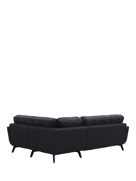 John Lewis Barbican RHF Chaise Leather Corner Sofa, Dark Leg - thumbnail 4