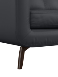 John Lewis Barbican RHF Chaise Leather Corner Sofa, Dark Leg - thumbnail 6