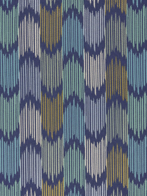 John Lewis Valle Ikat Made to Measure Curtains or Roman Blind, Dark Night Sky - image 1