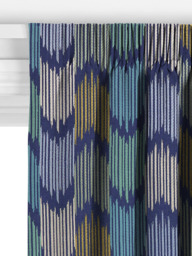 John Lewis Valle Ikat Made to Measure Curtains or Roman Blind, Dark Night Sky - thumbnail 3