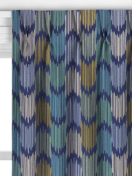 John Lewis Valle Ikat Made to Measure Curtains or Roman Blind, Dark Night Sky - thumbnail 4