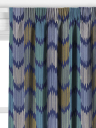 John Lewis Valle Ikat Made to Measure Curtains or Roman Blind, Dark Night Sky - thumbnail 2