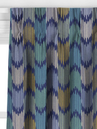 John Lewis Valle Ikat Made to Measure Curtains or Roman Blind, Dark Night Sky - thumbnail 6