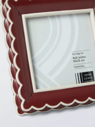 "John Lewis Multi Scallop Hand Painted Photo Frame, 4 x 4"" (10 x 10cm)" - thumbnail 2