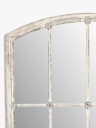 One.World Fairfield Arched Metal Wall Mirror, 137 x 75cm, White - thumbnail 2