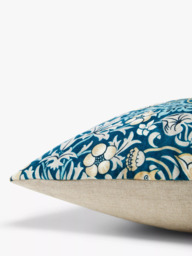 Morris & Co. Strawberry Thief Velvet Cushion - thumbnail 4