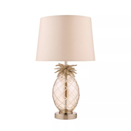 Laura Ashley Pineapple Glass Petite Table Lamp, Champagne - thumbnail 3