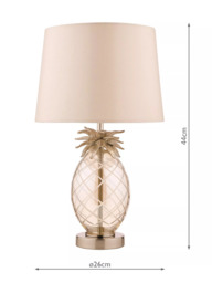 Laura Ashley Pineapple Glass Petite Table Lamp, Champagne - thumbnail 4