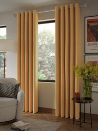 John Lewis Textured Weave Pair Blackout Lined Eyelet Curtains - thumbnail 4