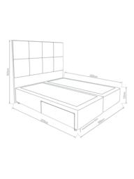 Hypnos Non-Sprung Upholstered 2 Drawer Divan Base, Super King Size - thumbnail 4
