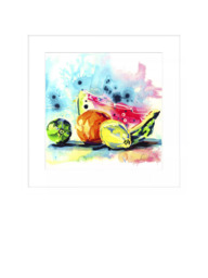John Lewis Rachael Dalzell 'Fruit 1' Framed Print, 53.5 x 53.5cm, Multi/White - thumbnail 1
