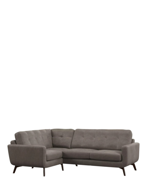 John Lewis Barbican LHF Corner End Leather Sofa, Dark Leg - image 1