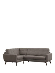 John Lewis Barbican LHF Corner End Leather Sofa, Dark Leg - thumbnail 1