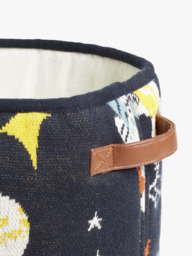 John Lewis Outer Space Knit Storage Basket, Blue - thumbnail 4