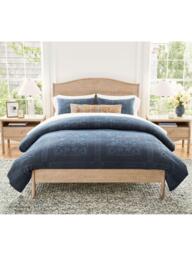 Pottery Barn Medallion Matelasse Quilted Duvet Cover, Indigo - thumbnail 2