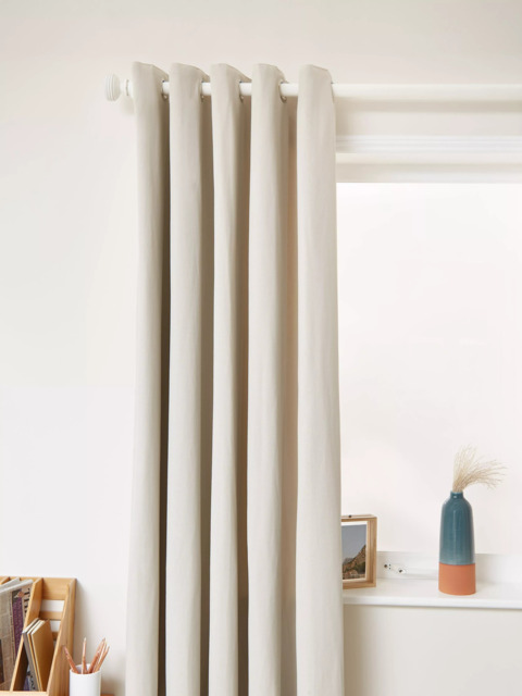 John Lewis Arlo Pair Lined Eyelet Curtains - image 1