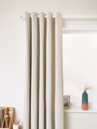 John Lewis Arlo Pair Lined Eyelet Curtains - thumbnail 1